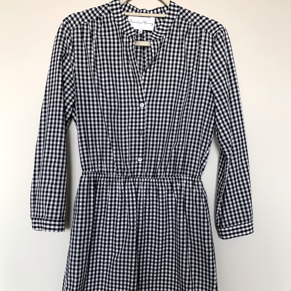 Charles Henry Gingham Woven Shirt Dress